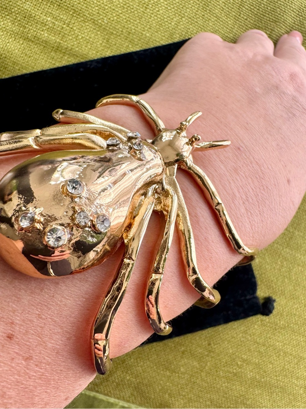 Gold Spider Statement Cuff Bracelet - Women's Accessory